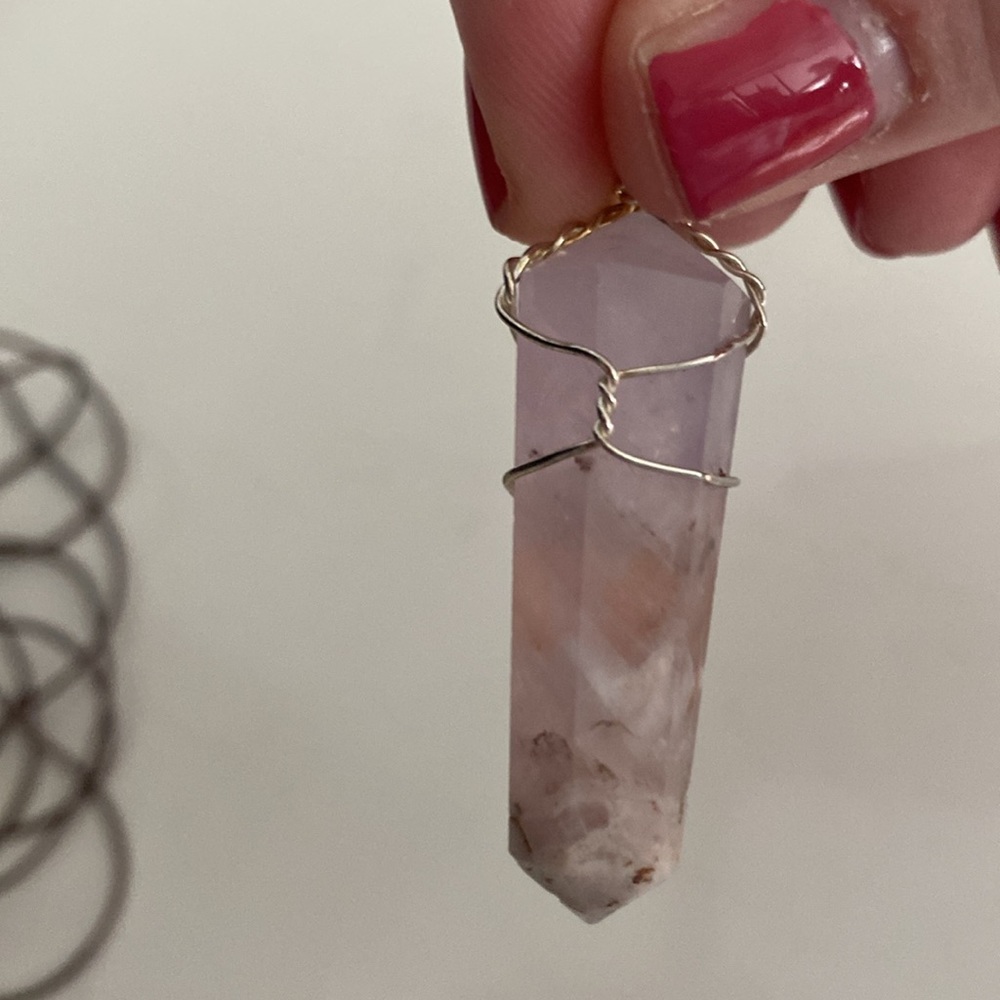 Crystal necklace - adjustable string - Picture 3 of 4